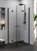NEW TRENDY Kabina prysznicowa Superia Black 90x90x195, podwójne drzwi składane K-0593